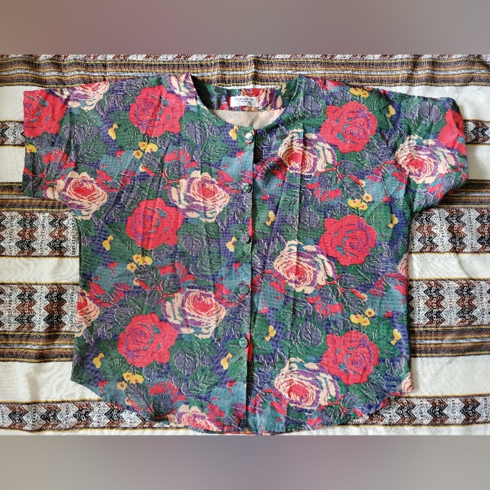 Champagne thai silk blouse